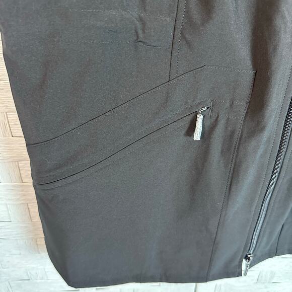 Chico’s women nylon vest black large collar zip front pockets outdoor plus size - Picture 3 of 12